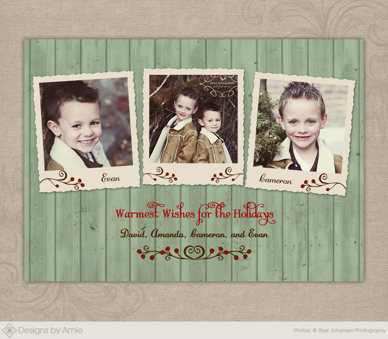 Rustic Berry Christmas Card - Click Image to Close