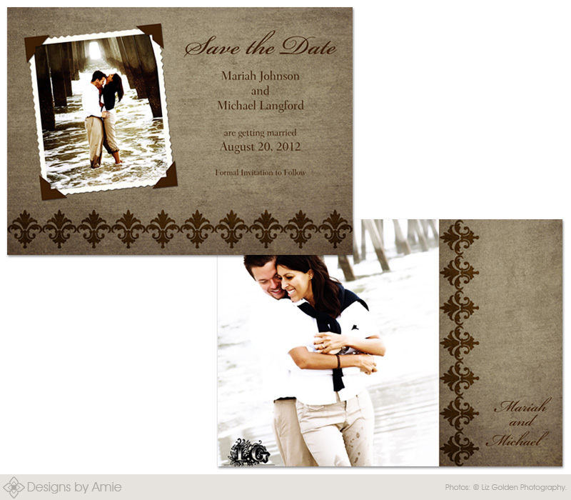 Rustic Flourish Save the Date - Click Image to Close