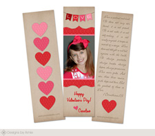 Valentine Bookmarks Set 1