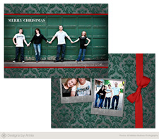 Urban Damask Christmas Card