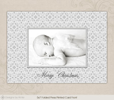 Silver Snowflakes Christmas Card