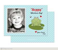 Frog Valentine Card or Sticker 5x7 and 4x5.5