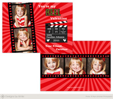 Movie Star Valentine Card or Sticker 5x7 and 4x5.5